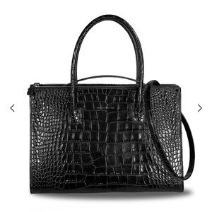 MARLOWE double zipper black bag